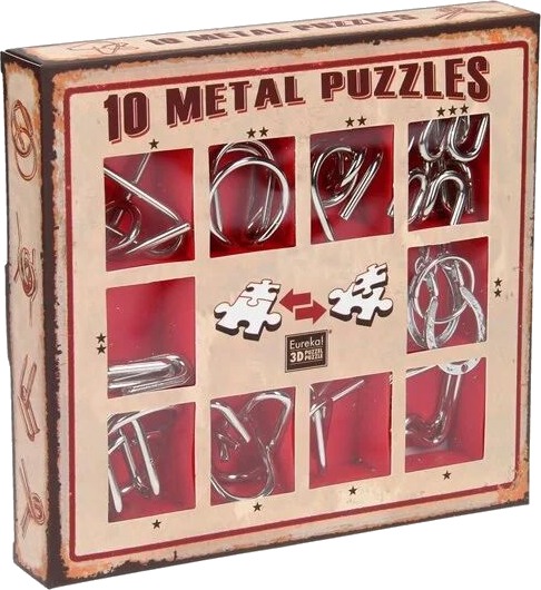 Eureka Brain Puzzle Set Red 10 Pcs. Blokk