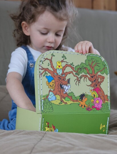 Micki Leksaker Bamse Pappväska Trollskogen 25 Cm Multi/patterned ONE SIZE
