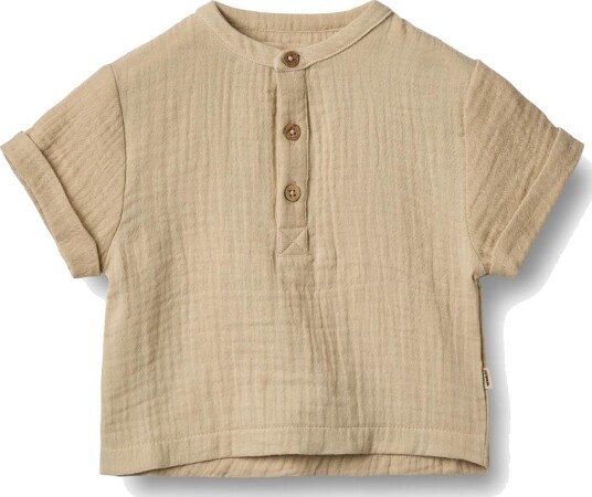 Wheat Skjorte   Muslin   Svend   Soft Sand   Wheat   68   Skjorte K/E   Beige   62