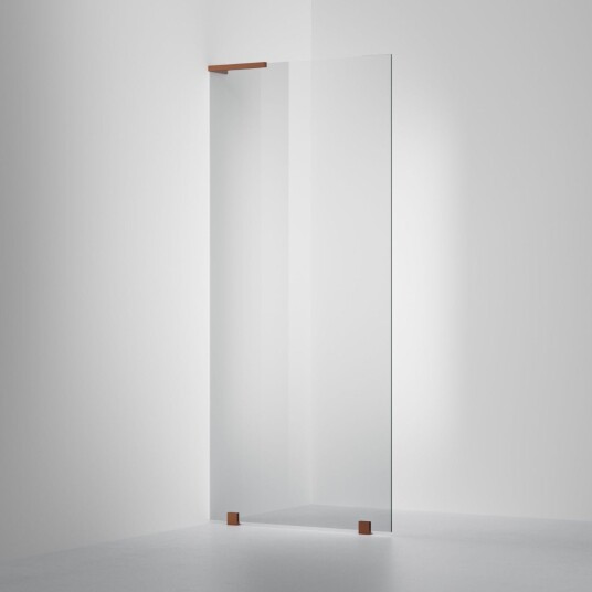 INR Iconic Nordic Rooms Dusjvegg ARC 20 Original Skjermvegg Måltilpasset Brushed Bronze / Venstre Grått Glass