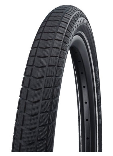 Schwalbe Super Moto-X Non Folding Tire (70-584) Black, Dual, Raceguard, Psi Max:45 Psi, Weight:910 G