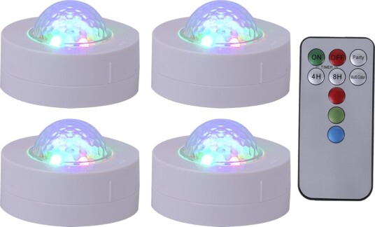 Mini astroeffekt med batteri 4 pak