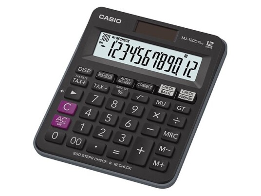 Casio Mj-120D Plus, Desktop, Grunnleggende, 12 Sifre, Batteri/Solcelle, Sort Casio Mj-120D Plus, Desktop, Grunnleggende, 12 Sifre, Batteri/Solcelle, Sort
