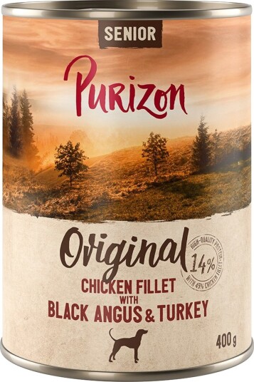 Purizon Våtfôr Adult Senior Kornfri Med Black Angus Kyllingfilet 24 X 400 G