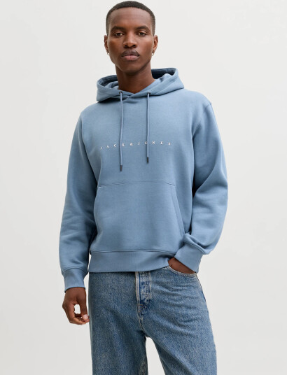 Jack & Jones Jjestar Jj Sweat Hood Noos   Blue   XL