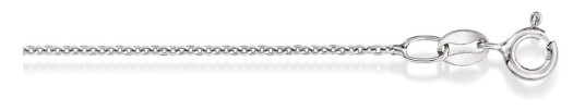 Flat anker kjede i 925 rhodinert sølv 1,2 mm - 34 cm