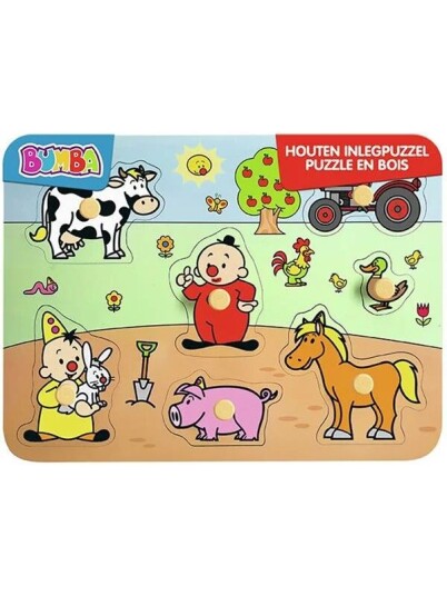 Studio 100 Bumba Wooden Stud Puzzle Farm 7 pcs. Tre