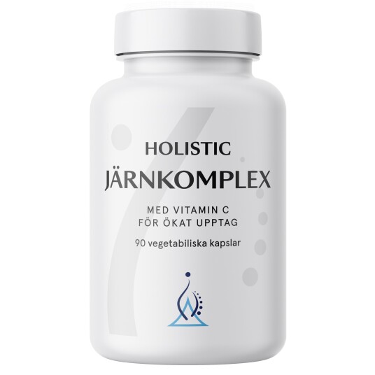 Holistic Järnkomplex 25 mg 90 vegetabiliska kapslar 90 stk Holistic Järnkomplex 25 mg 90 vegetabiliska kapslar 90 stk