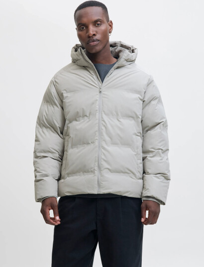 Jack & Jones Jjesoho Puffer Hood Sn - Grey - M