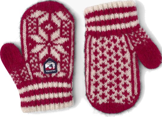 Hestra Kid"s Nordic Votter Red/Offwhite 0