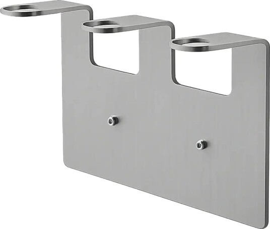 Nichba Design Soap Holder   Triple   Brushed Stainless   Silver   ONE SIZE
