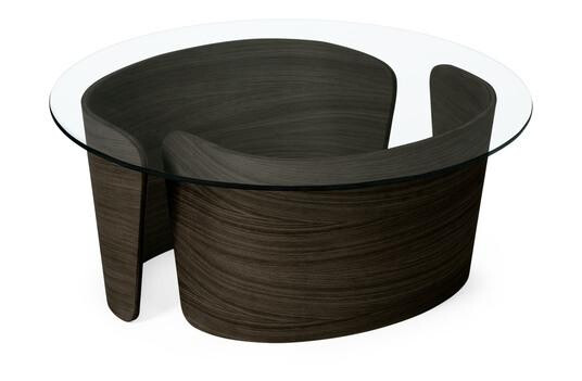 Sibast Furniture No 7 Lounge Coffee Table Ø70 Lav Mørk Oljet Eik/Glass