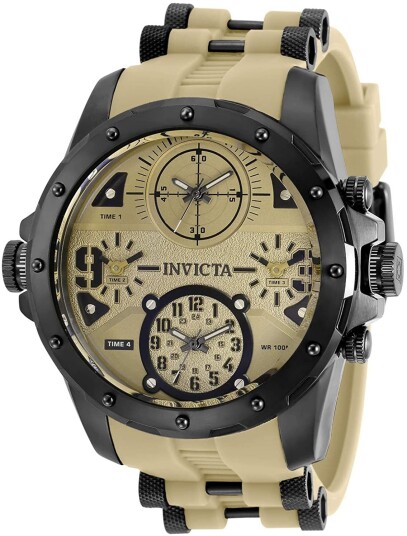 Invicta Herreklokke 31139 Coalition Forces Brun/Stål Ø50 mm