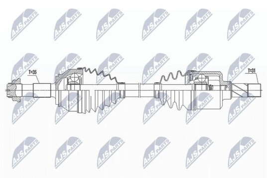 Nty Drivaksel NTY NPW FT 065 Nty Drivaksel NTY NPW FT 065