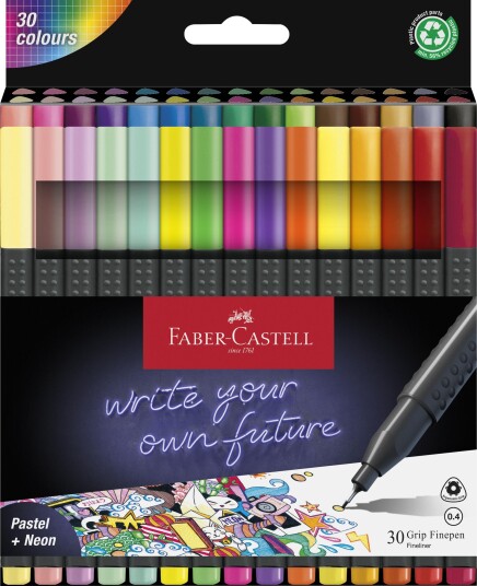 Faber-Castell - Finepen Grip 0.4 set (30 pcs) (151630) Faber-Castell - Finepen Grip 0.4 set (30 pcs) (151630)
