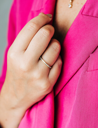 By Jolima Celine Crystal Ring - Gold - 18 mm
