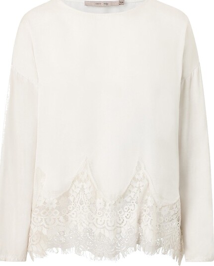 Costamani Bluse Mila L/S Lace Blouse Brun