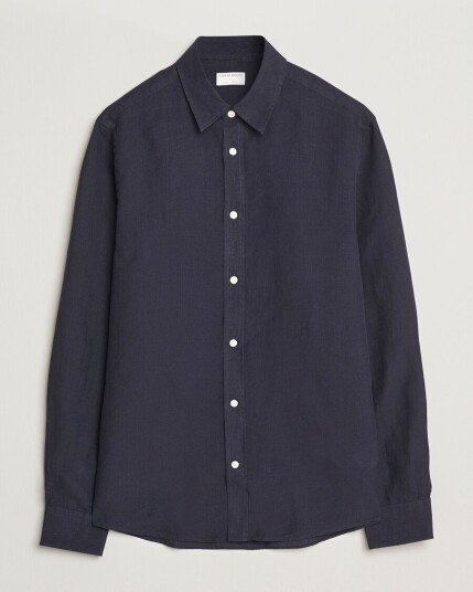 Tiger of Sweden Spenser Linen Shirt Midnight Blue