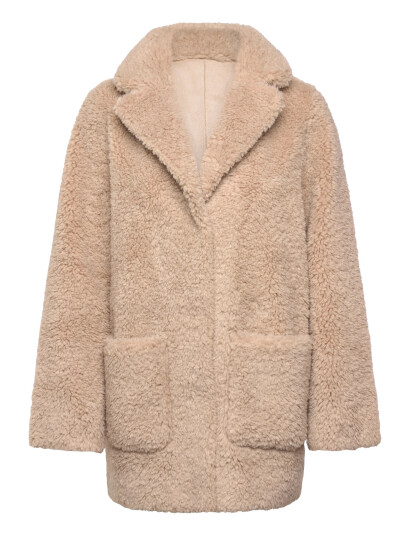 Minus Msalda Reversible Faux Fur Jacket Beige 44 Minus Msalda Reversible Faux Fur Jacket Beige 44