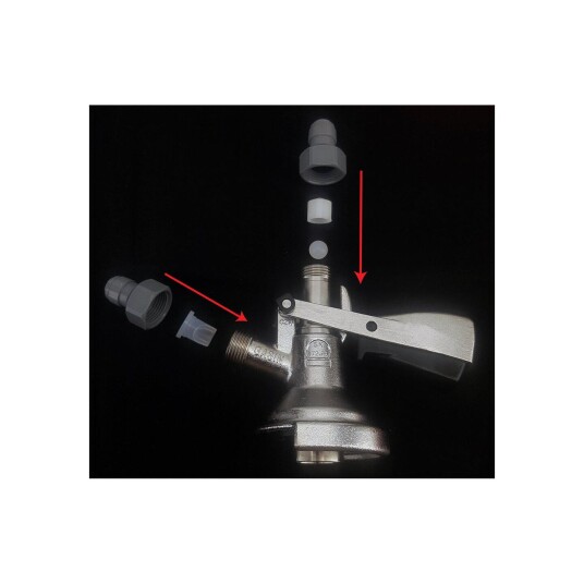 A-Type Keg Coupler S.S Med duotight hurtigkoblinger