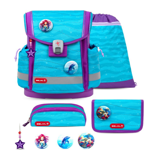 Belmil Sea Skolesekk med 5 deler Classy Plus Belmil Sea Skolesekk med 5 deler Classy Plus