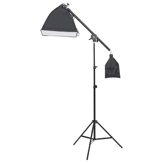 vidaXL Fotostudiosett med lyssett og bakgrunn