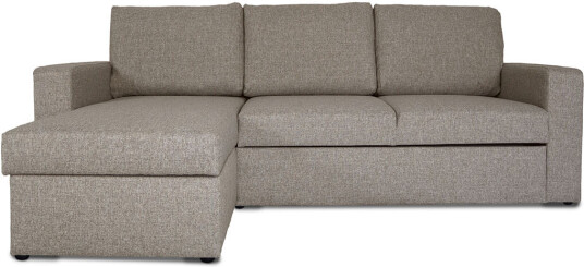 Odin sovesofa hjørnesofa med lagring høyre eller venstrevent grå sandfarget.