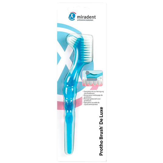 Protesebørste Miradent Protho Brush De Luxe BLÅ Protesebørste Miradent Protho Brush De Luxe BLÅ