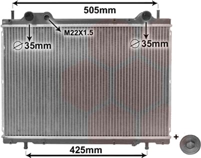 VAN WEZEL 17002185 Radiator motorkjøling