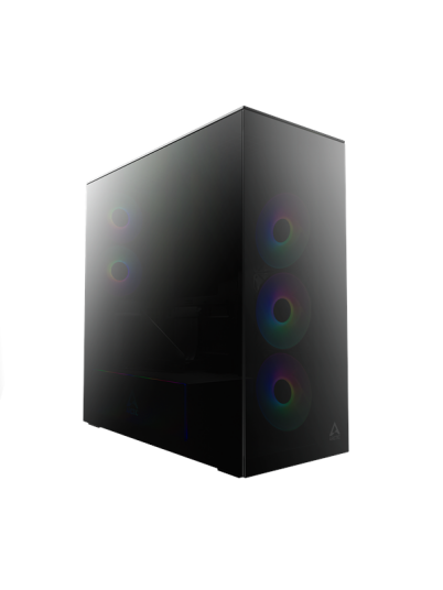 Arctic Xtender VG Miditower Kabinett Speilsort med RGB Belysning Arctic Xtender VG Miditower Kabinett Speilsort med RGB Belysning