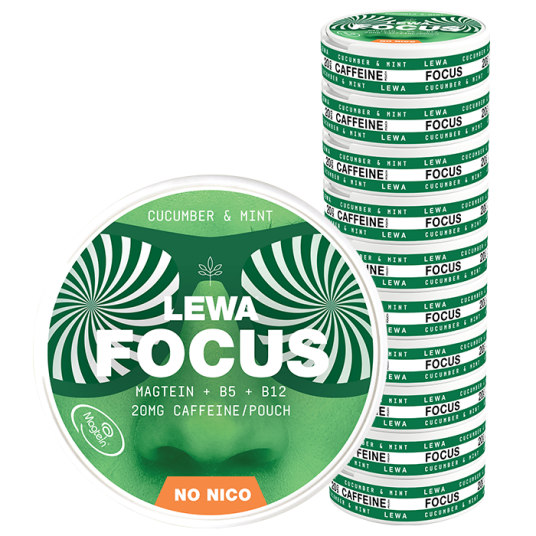 10 x LEWA Functional NoNico FOCUS Cucumber/Mint