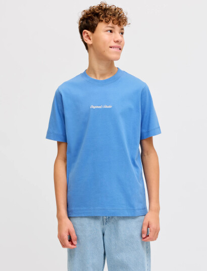 Jack & Jones Jornorrebro Emb Tee Ss Cn Noos Jnr Blue 128 Jack & Jones Jornorrebro Emb Tee Ss Cn Noos Jnr Blue 128