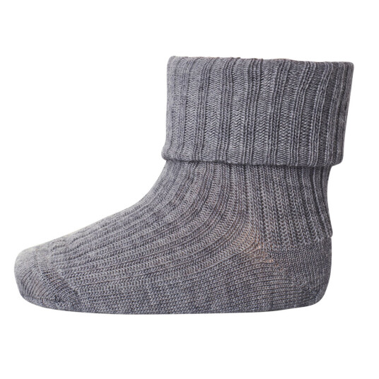 mp denmark wool rib baby socks – grey melange 25/28 mp denmark wool rib baby socks – grey melange 25/28