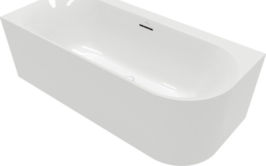 VILLEROY & BOCH LOOP & FRIENDS OVAL DUO BACK-TO-WALL BADEKAR 180X80 VENSTRE HVIT ALPIN