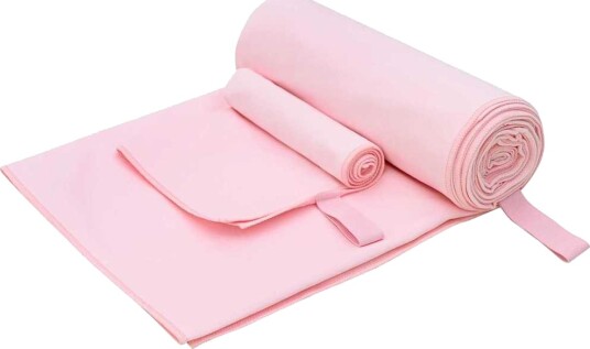 vidaXL Sports håndklesett 2 stk. Rosa 50 x 30 cm 200 x 100 cm