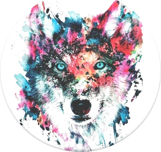 POPSOCKETS PopGrip Wolf Avtagbart Grep med . Stativfunksjon