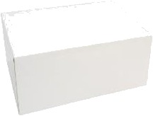 Kageæske Hængslet Låg Høj L160xb110xh95mm Pap Med Åben Front Uden Rude Hvid,200 Stk/Krt