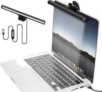MTP Products Clip-on skjerm LED-lampe med USB-kabel - svart MTP Products Clip-on skjerm LED-lampe med USB-kabel - svart