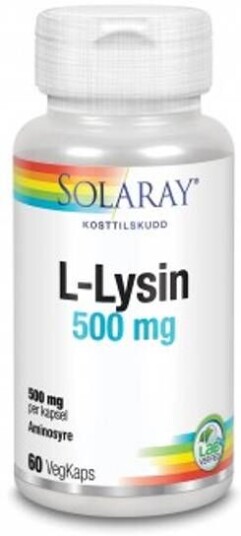 Solaray L-Lysin 500 Mg 60 Kapsler