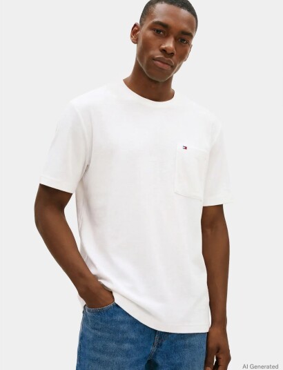 Tommy Hilfiger Towelling T Shirt White M Tommy Hilfiger Towelling T Shirt White M