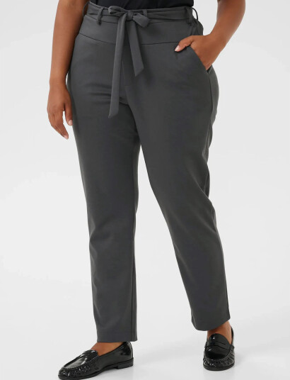 Kaffe Curve Kcjenna Belt Pant - Grey - S Kaffe Curve Kcjenna Belt Pant - Grey - S