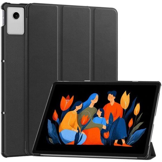 Trifold etui med stativ til Lenovo Idea Tab Plus 12,1" Svart
