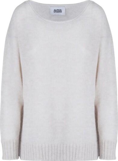 Alpha Studio Dame Strikkevarer Beige L,