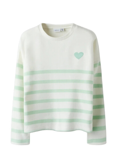 name it Nkfline Ls Knit Ps Noos White 116