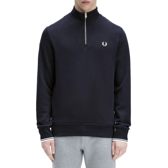 Fred Perry Half Zip Sweatshirt Navy