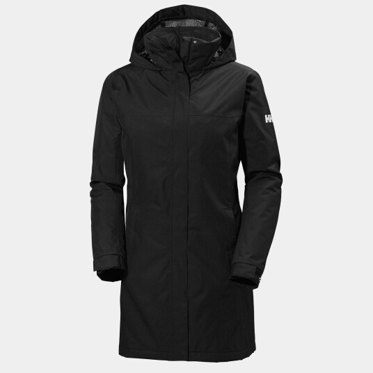 Helly Hansen Dame Aden Lang Isolert Regnfrakk Svart Xs