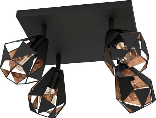 EGLO LED spot Carlton 7 Black/Copper/ Antique Svart Spotlys