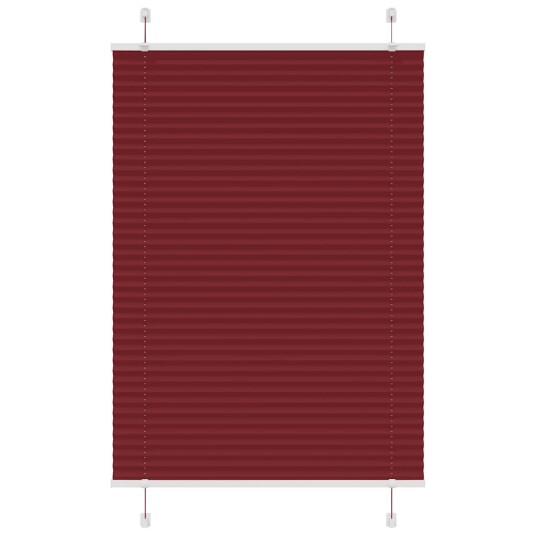 Plisségardin Bordeaux Rød 95x100 cm Stoff Bredde 94,4