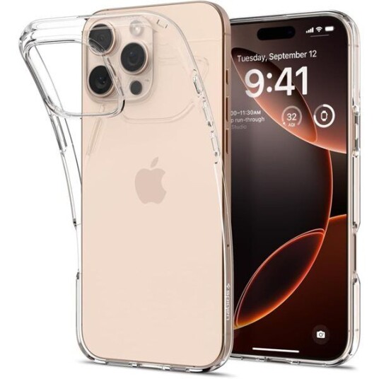 Spigen iPhone 16 Pro Liquid Crystal Deksel Gjennomsiktig TPU Beskyttelse