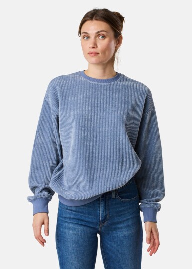 Swedemount Chenille Lounge Crew Neck W Dusty Blue 36 Sweatshirts